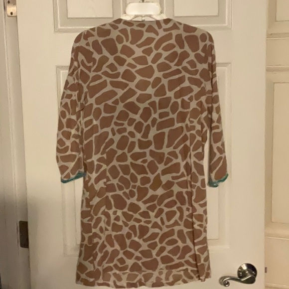 ANTONIO MELANI Brown and Teal Patterned Tunic - Picture 6 of 7